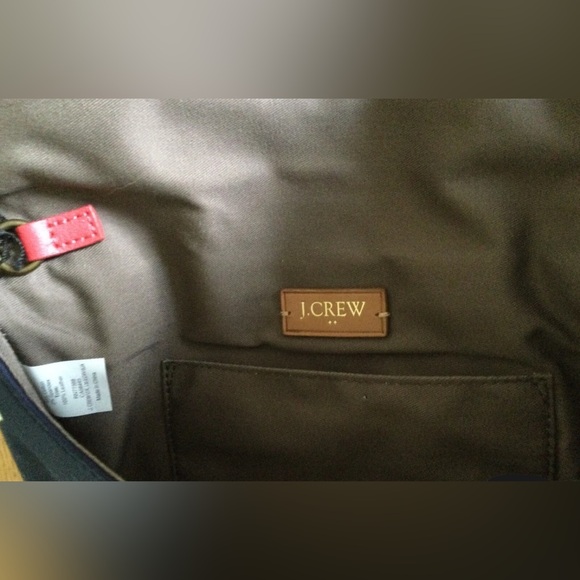 J CREW Nautical Mariner Sailor Anchor CLUTCH Shoulder Bag Purse ~Red White Blue - Picture 6 of 6